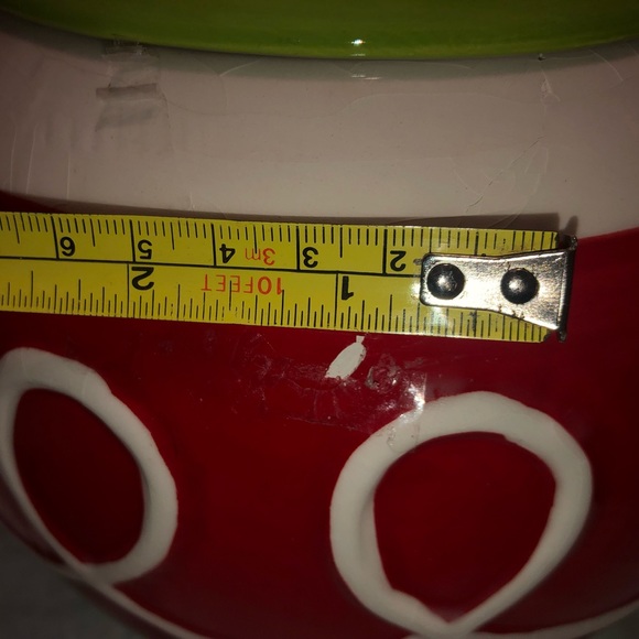 Burton + BURTON Christmas Ornament Cookie Jar with Red Polka Dot Bow - Picture 7 of 8